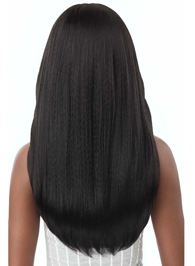Outre Big Beautiful Human Hair Blend U Part Cap Leave Out Wig DOMINICAN BLOWOUT 22" (NBLK) - Image 5